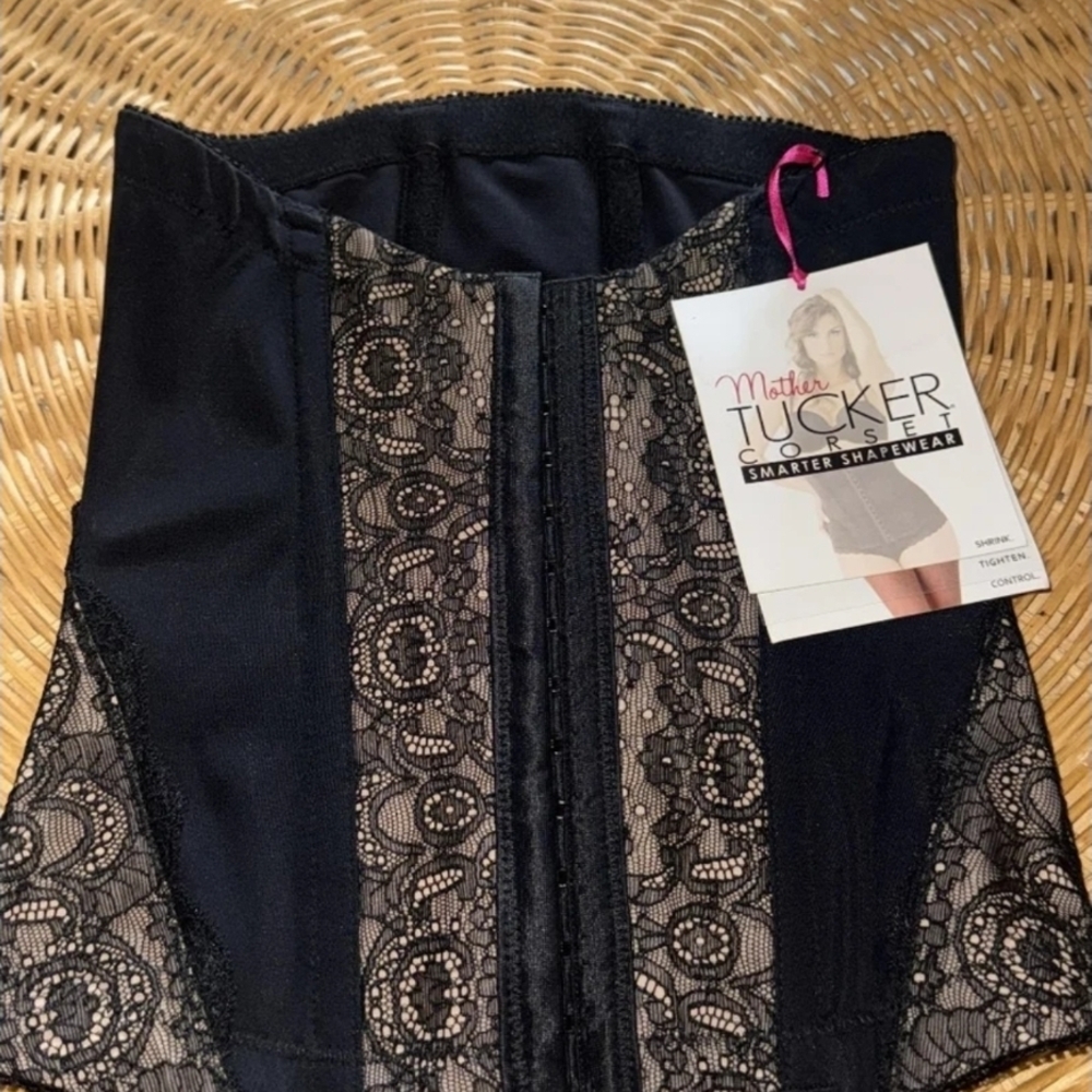 Belly Bandit BB Mother Tucker Corset Black with Beige size XSmall